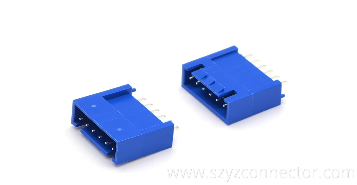 WAFER HAC Pin header Connector Full Tin Plating With Locking Clip Beige/Blue 6P WAFER HAC Pin header Connector Full Tin Plating With Locking Clip Beige/Blue 6P